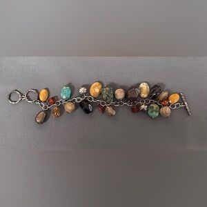 Silpada 925 Sterling Silver Gemstone Oxidized Cha Cha Bracelet B1648 RETIRED